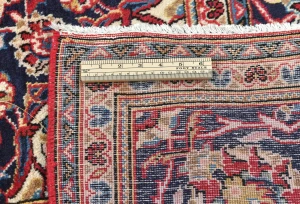 Vintage Red Floral Traditional 7X10 Kashan Persian Rug