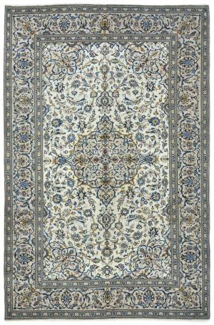 Vintage Red Traditional Floral 7X10 Kashan Persian Rug