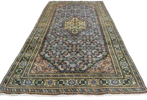 Vintage Navy Blue Traditional 6X10 Ardabil Persian Rug