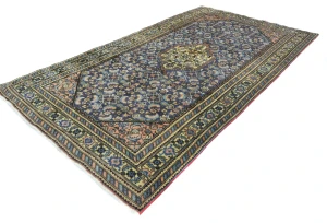 Vintage Navy Blue Traditional 6X10 Ardabil Persian Rug
