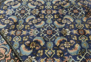 Vintage Navy Blue Traditional 6X10 Ardabil Persian Rug