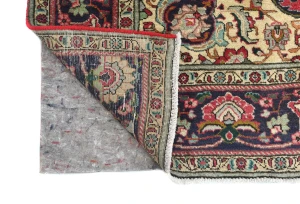Vintage Red Floral Traditional 6'5X9'4 Tabriz Persian Rug