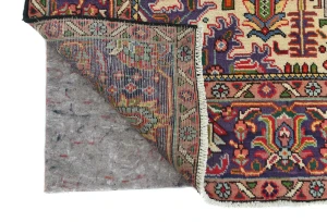 Vintage Red Floral Traditional 6'4X9'7 Tabriz Persian Rug