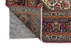 Vintage Red Floral Traditional 7X10 Tabriz Persian Rug