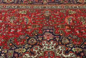 Vintage Red Floral Traditional 7X10 Tabriz Persian Rug