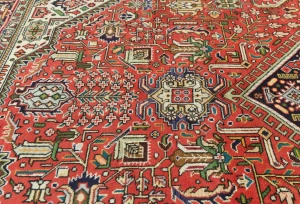 Vintage Coral Red Floral Traditional 7X10 Tabriz Persian Rug