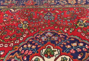 Vintage Red Floral Traditional 7X10 Tabriz Persian Rug