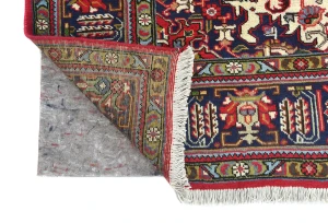 Vintage Red Floral Traditional 6X9 Tabriz Persian Rug