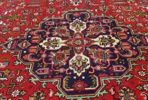 Vintage Red Floral Traditional 6X9 Tabriz Persian Rug