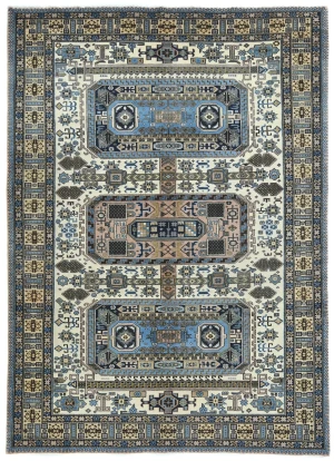 Vintage Light Blue Traditional 7X10 Ardabil Persian Rug