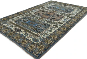Vintage Light Blue Traditional 7X10 Ardabil Persian Rug