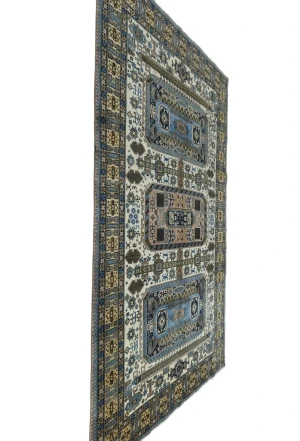 Vintage Light Blue Traditional 7X10 Ardabil Persian Rug