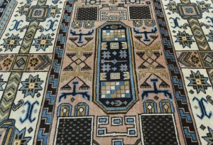 Vintage Light Blue Traditional 7X10 Ardabil Persian Rug