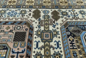Vintage Light Blue Traditional 7X10 Ardabil Persian Rug