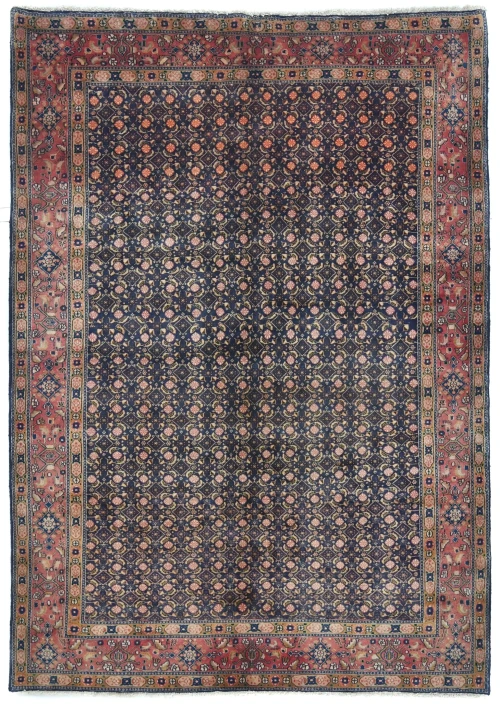 Vintage Purple-navy Allover Classic 6'7X9'2 Mood Persian Rug