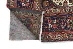 Vintage Red Floral Traditional 8X11 Tabriz Persian Rug