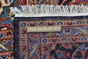 Vintage Red Floral Traditional 9x13 Kashan Persian Rug