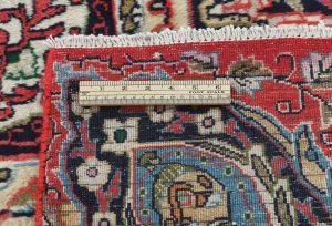 Vintage Bittersweet Red Traditional 10X13 Kashmar Persian Rug