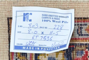 Vintage Purple-navy Traditional 8X11 Kashmar Persian Rug