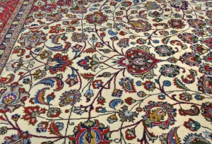 Vintage Purple-navy Traditional 8X11 Kashmar Persian Rug