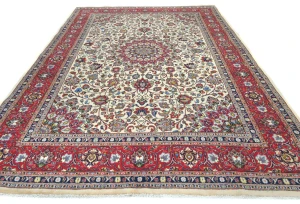 Vintage Purple-navy Traditional 8X11 Kashmar Persian Rug