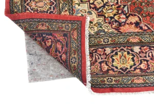 Vintage Orange-red Tribal Floral 10X13 Bidjar Persian Rug