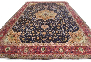 Vintage Purple-navy Traditional 10X13 Tabriz Persian Rug