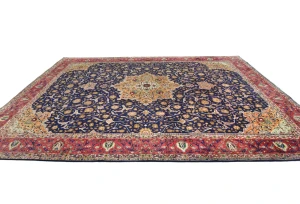 Vintage Purple-navy Traditional 10X13 Tabriz Persian Rug