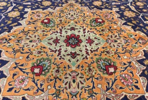 Vintage Purple-navy Traditional 10X13 Tabriz Persian Rug