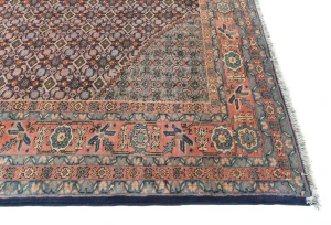 Vintage Plum Geometric 8X11 Ardebil Persian Oriental Rug