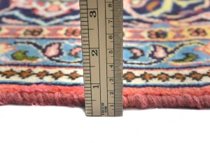 Vintage Coral Pink Floral 9X13 Sarouk Persian Rug