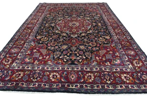Vintage Dark Purple-navy Traditional 8'2X11'6 Kashmar Persian Rug
