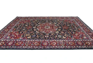 Vintage Dark Purple-navy Traditional 8'2X11'6 Kashmar Persian Rug