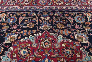 Vintage Dark Purple-navy Traditional 8'2X11'6 Kashmar Persian Rug