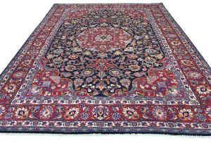 Vintage Dark Purple-navy Traditional 8'2X11'6 Kashmar Persian Rug