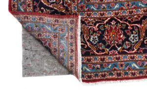 Vintage Red Floral Traditional 10X14 Kashan Persian Rug