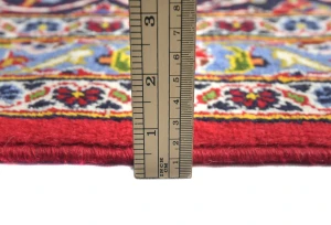 Vintage Red Floral Traditional 10X13 Kashan Persian Rug