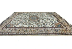 Vintage Cream Traditional 10X13 Kashmar Persian Rug