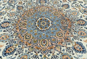 Vintage Cream Traditional 10X13 Kashmar Persian Rug