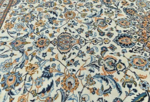 Vintage Cream Traditional 10X13 Kashmar Persian Rug