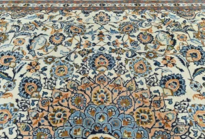 Vintage Cream Traditional 10X13 Kashmar Persian Rug