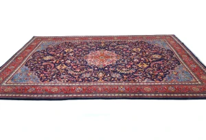 Vintage  Purple-navy Floral Traditional 7X10 Mahal Persian Rug
