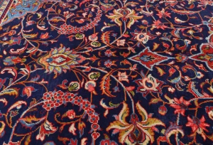 Vintage  Purple-navy Floral Traditional 7X10 Mahal Persian Rug