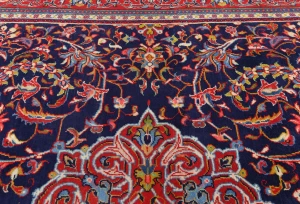 Vintage  Purple-navy Floral Traditional 7X10 Mahal Persian Rug