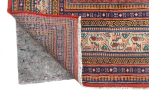 Vintage Light Red Tribal 7X10 Botemir Persian Rug