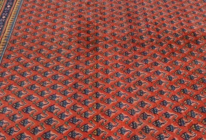 Vintage Light Red Tribal 7X10 Botemir Persian Rug