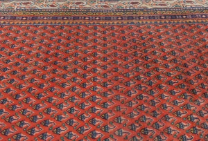 Vintage Light Red Tribal 7X10 Botemir Persian Rug
