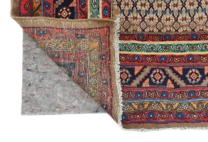 Vintage Khaki Tribal 7X10 Koliaie Persian Rug