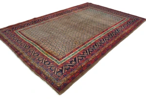Vintage Khaki Tribal 7X10 Koliaie Persian Rug