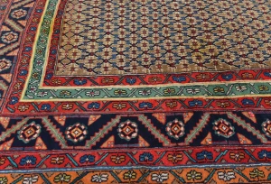 Vintage Khaki Tribal 7X10 Koliaie Persian Rug